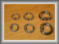 Anneau en acier chirurgical gros diam�tre et travaill� 2/40$