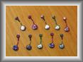 Bijoux 2 pierres en titane pour /et apr�s le per�age 40$